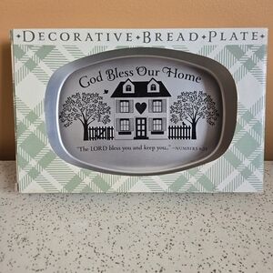 Decorative Bread Plate with Blessing NIB
